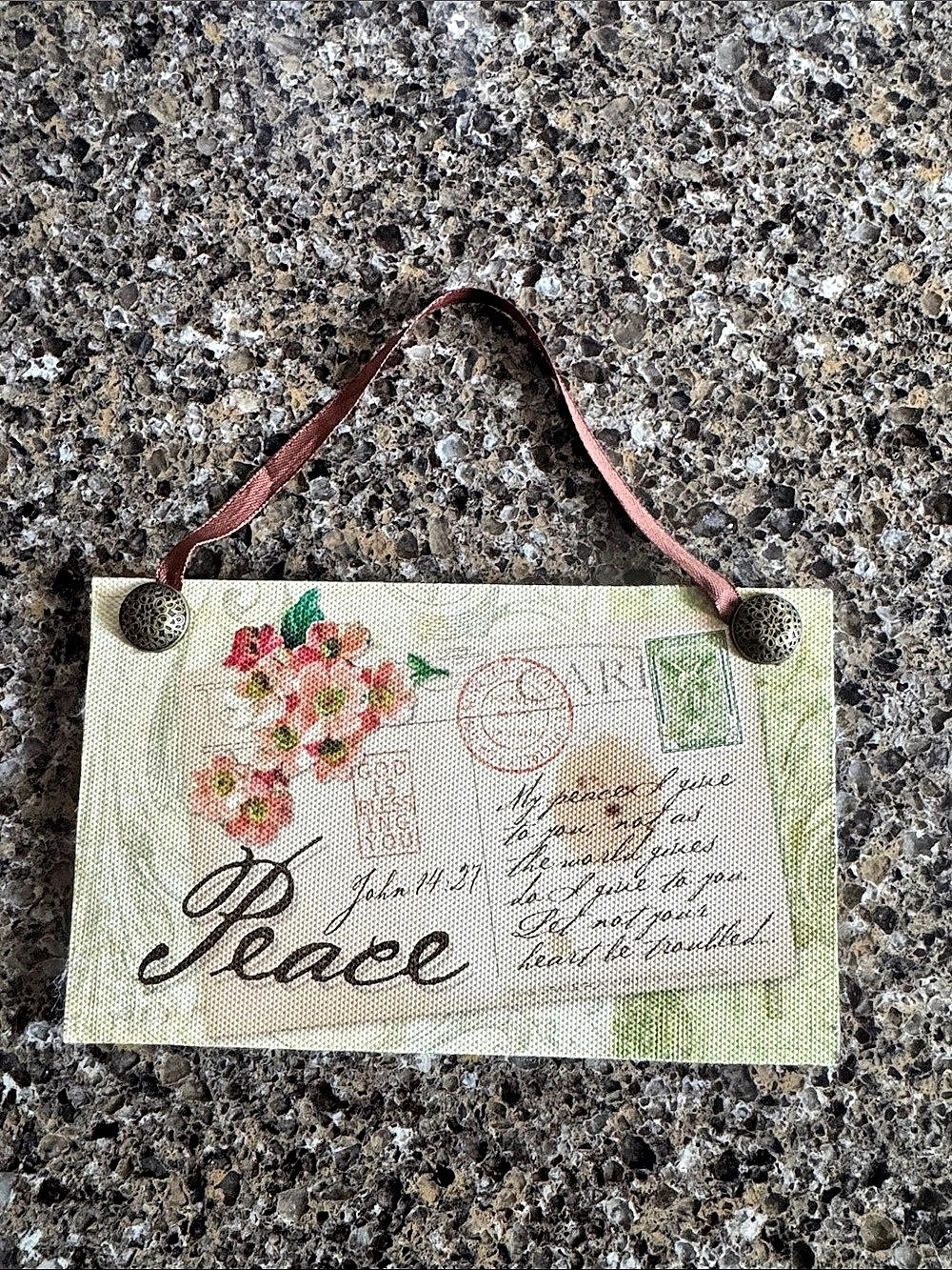 Floral Peace Decorative Hanging Plaque 2008